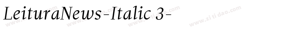 LeituraNews-Italic 3字体转换